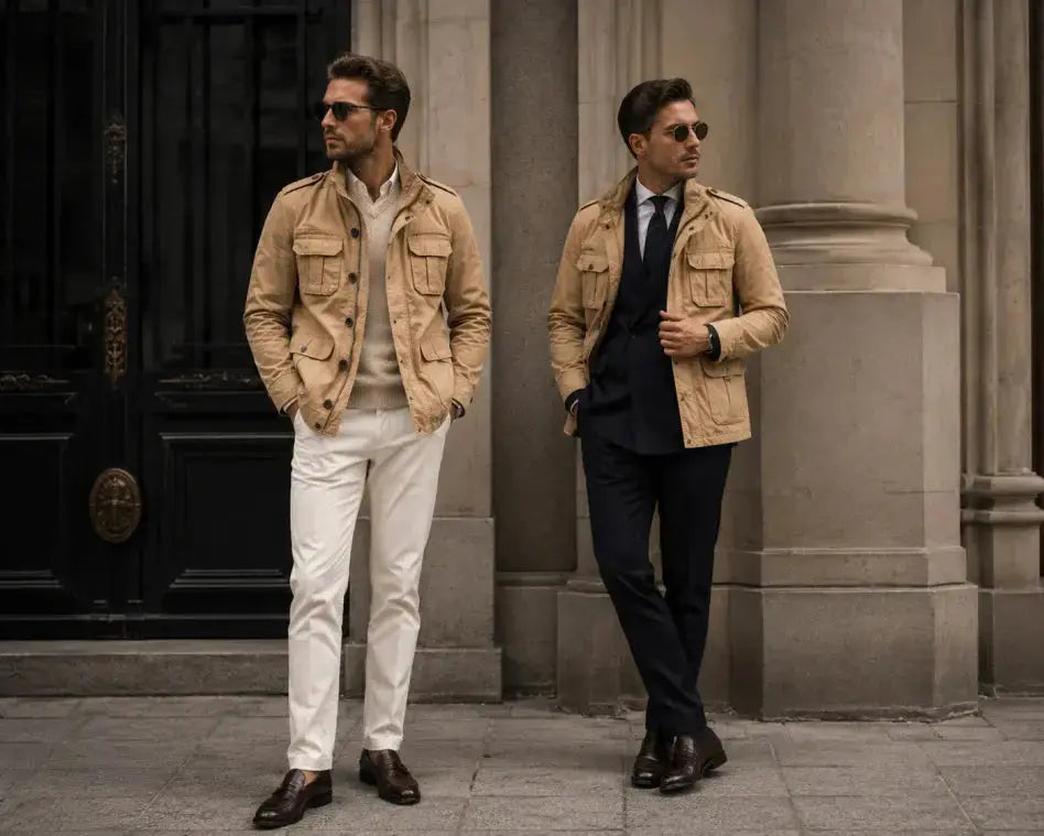 How to style a Beige Streetwear Jacket?