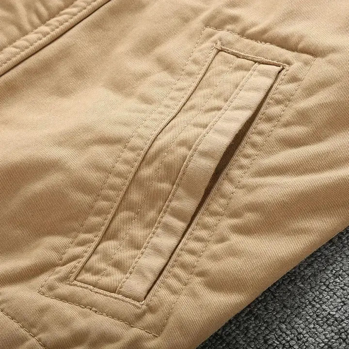 Cruel wolf streetwearjacket beige, oversized jackets, urban jackets, close up pocket