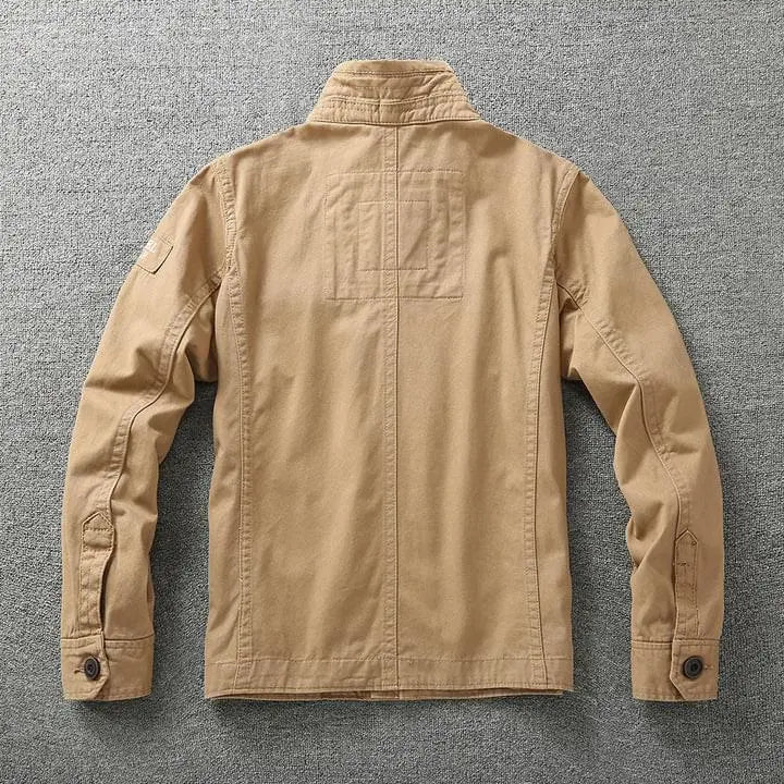 Cruel wolf streetwearjacket beige, oversized jackets, urban jackets, back view