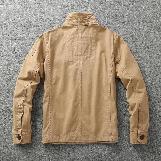 Cruel wolf streetwearjacket beige, oversized jackets, urban jackets, back view