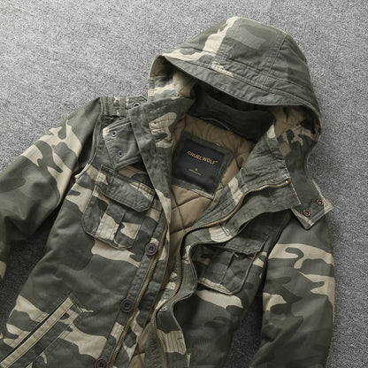 Cruel Wolf Streetwear Jakcets hooded, Urban jackets, Oversized Jackets, Front view