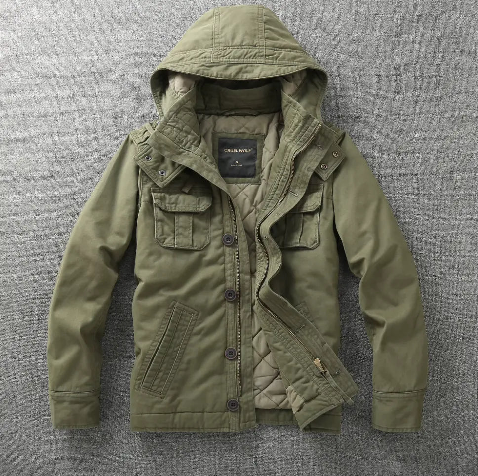 Cruel wolf Streetwear jacket Hood, Urban jackets, Oversized jackets, Front view