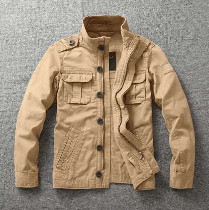 Cruel wolf streetwearjacket beige, oversized jackets, urban jackets, front view
